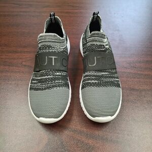 Black and White Slip-On Shoes